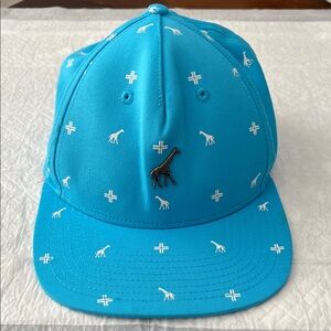 LRG Lifted Research Group - Aqua Blue Giraffe Pin Pattern Baseball Cap